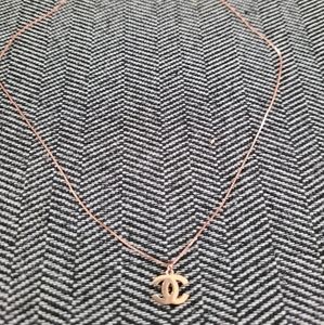 Upcycled Rose Gold Chanel pendant necklace!